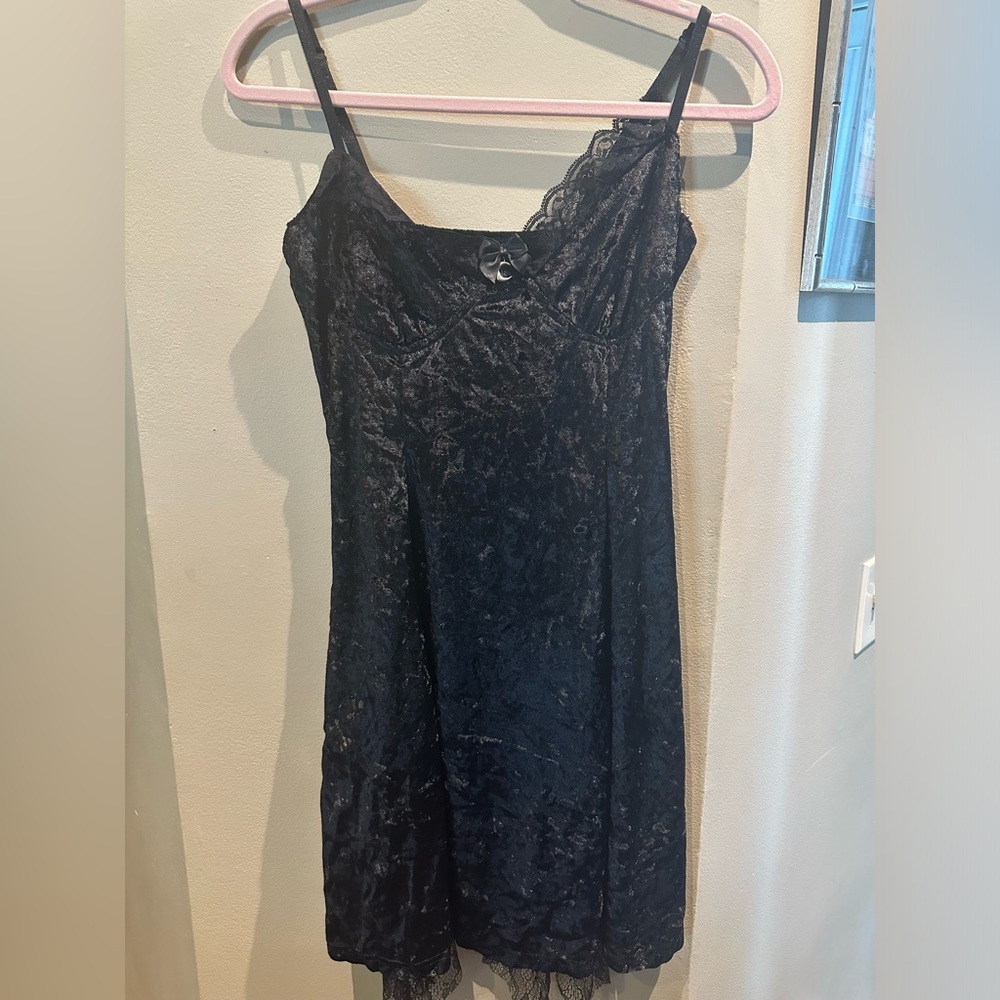 Black slip dress